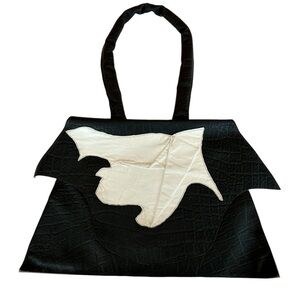 Susan Reidweg of San Francisco RARE Black and White Leather Tote Bag